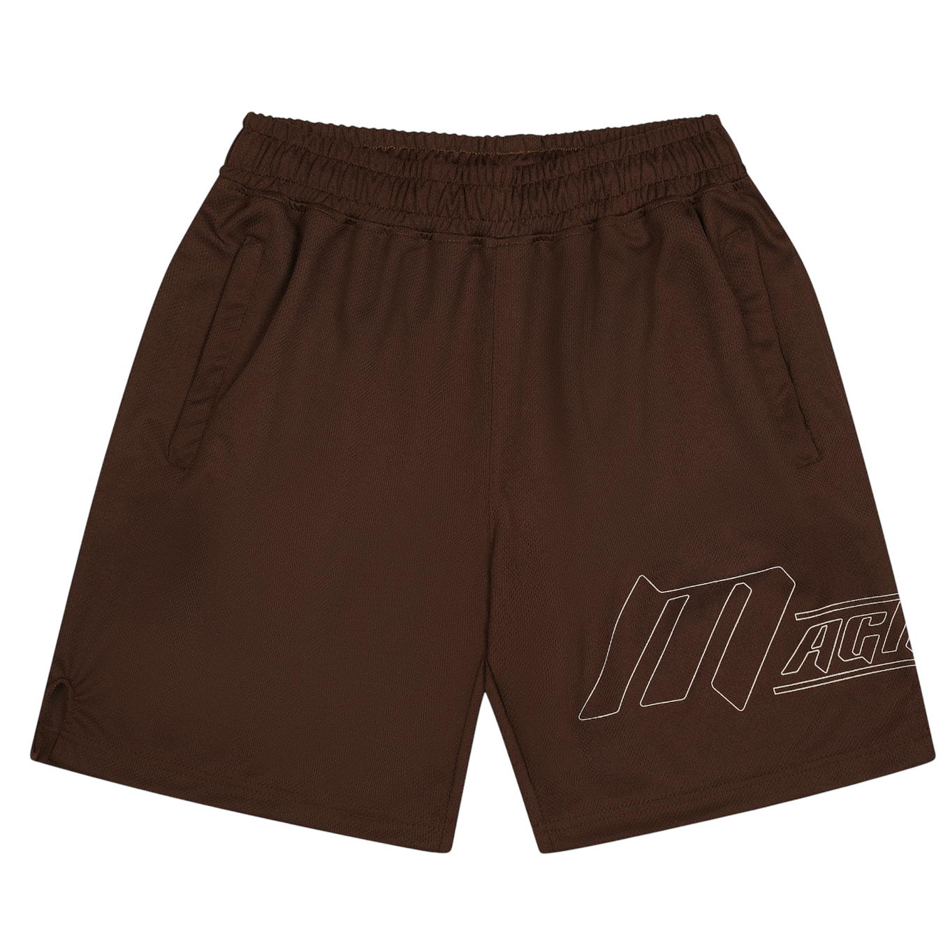 BROWN MESH SHORTS