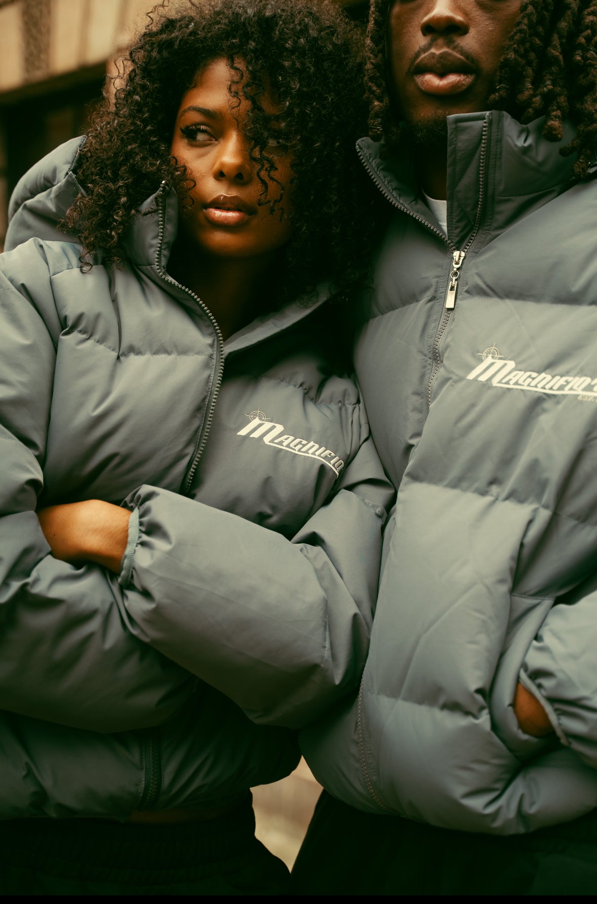 GREY PUFFER JACKET