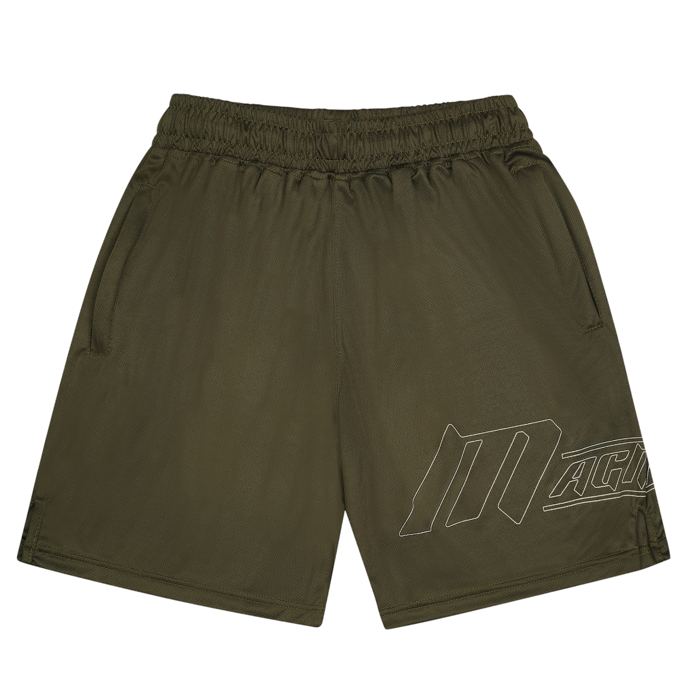 OLIVE MESH SHORTS