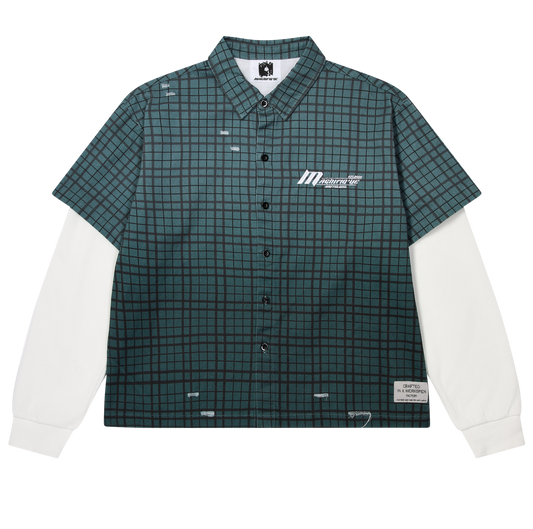 DISTRESSED WAFFLE LONG-SLEEVE