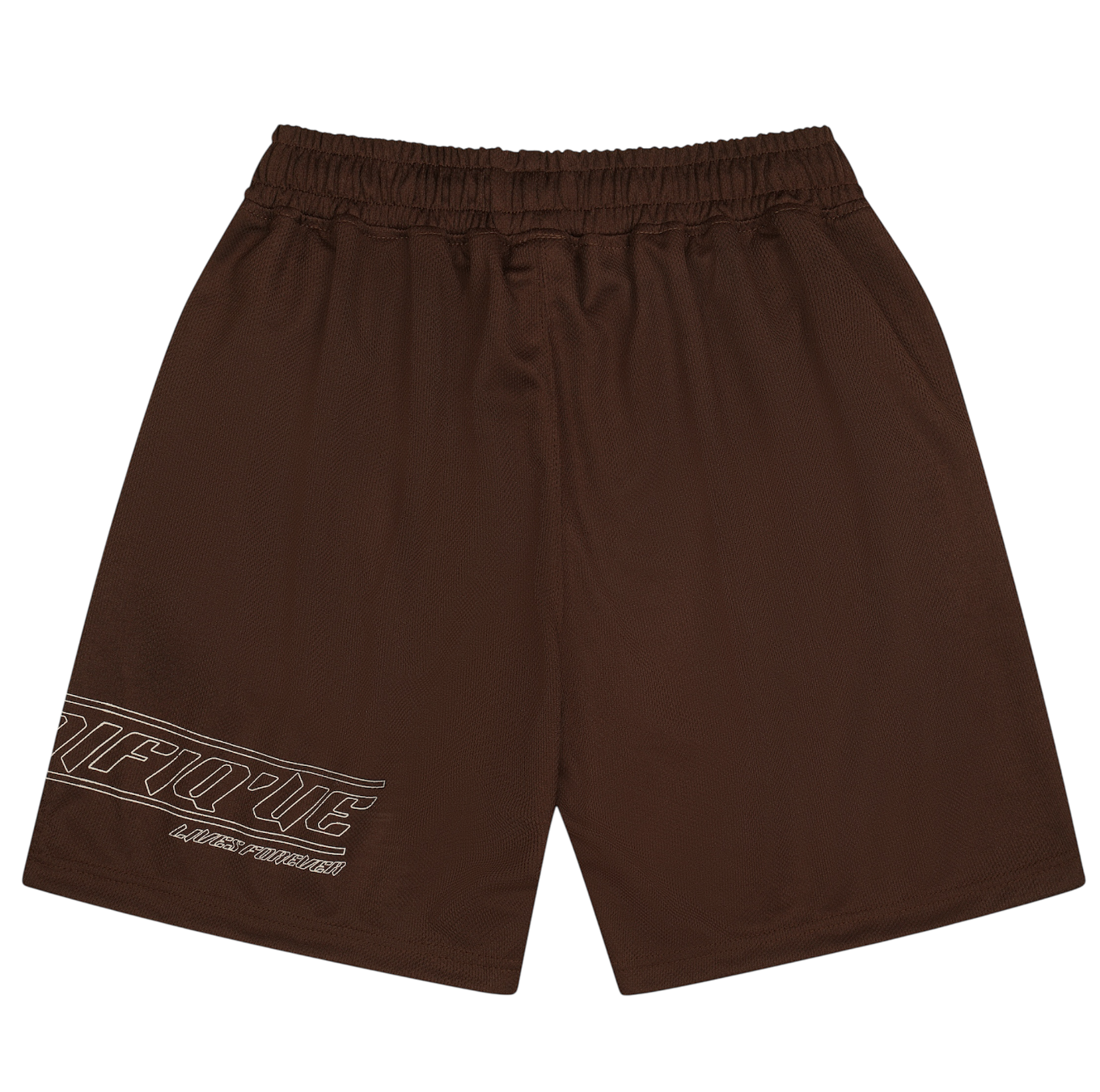 BROWN MESH SHORTS