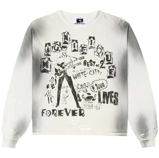 DISTRESSED LIVES FOREVER LONG SLEEVE