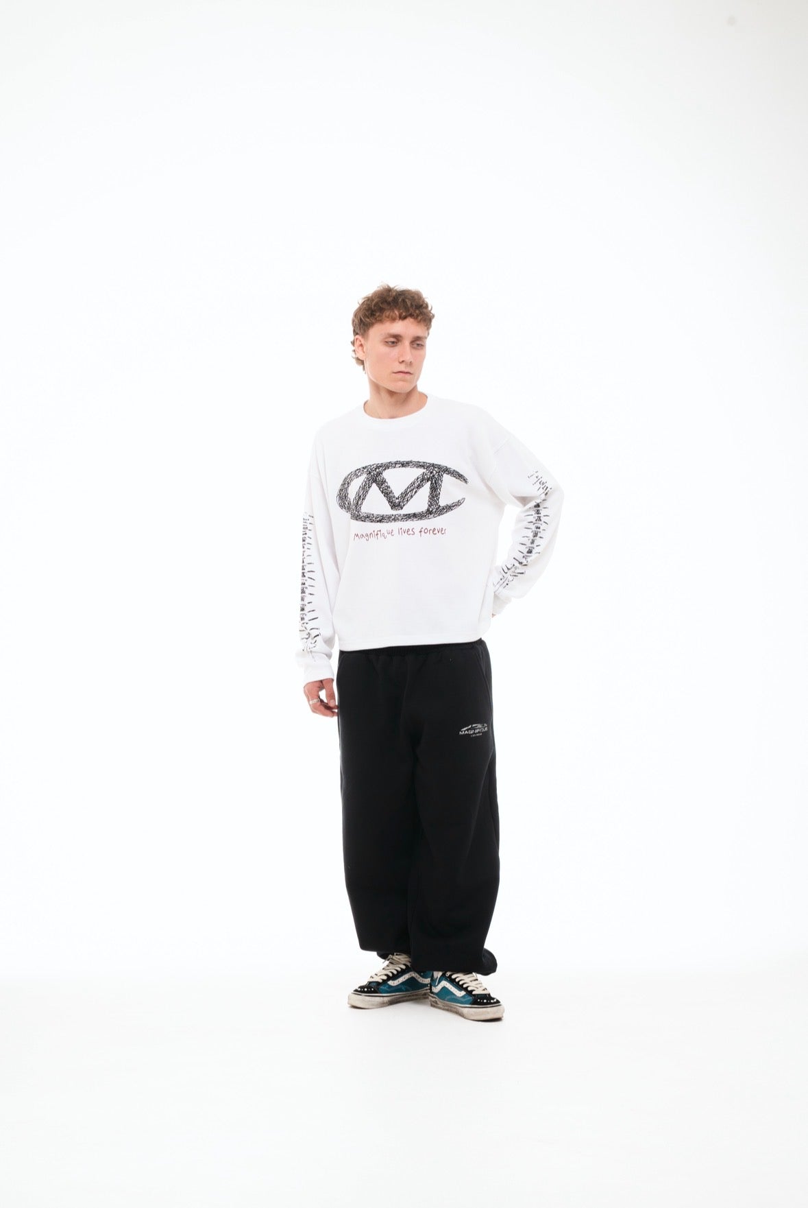 White Spine Waffle Long Sleeve