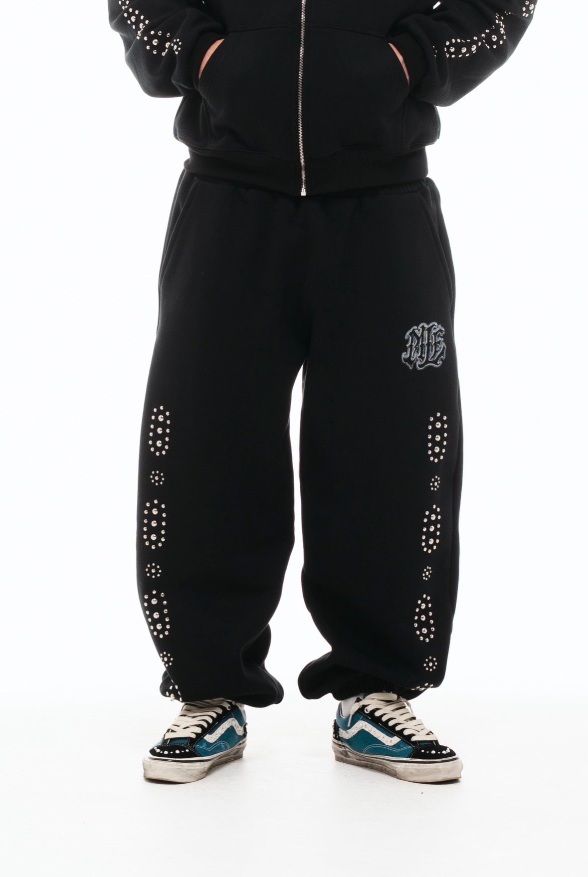 Chrome Studded Joggers