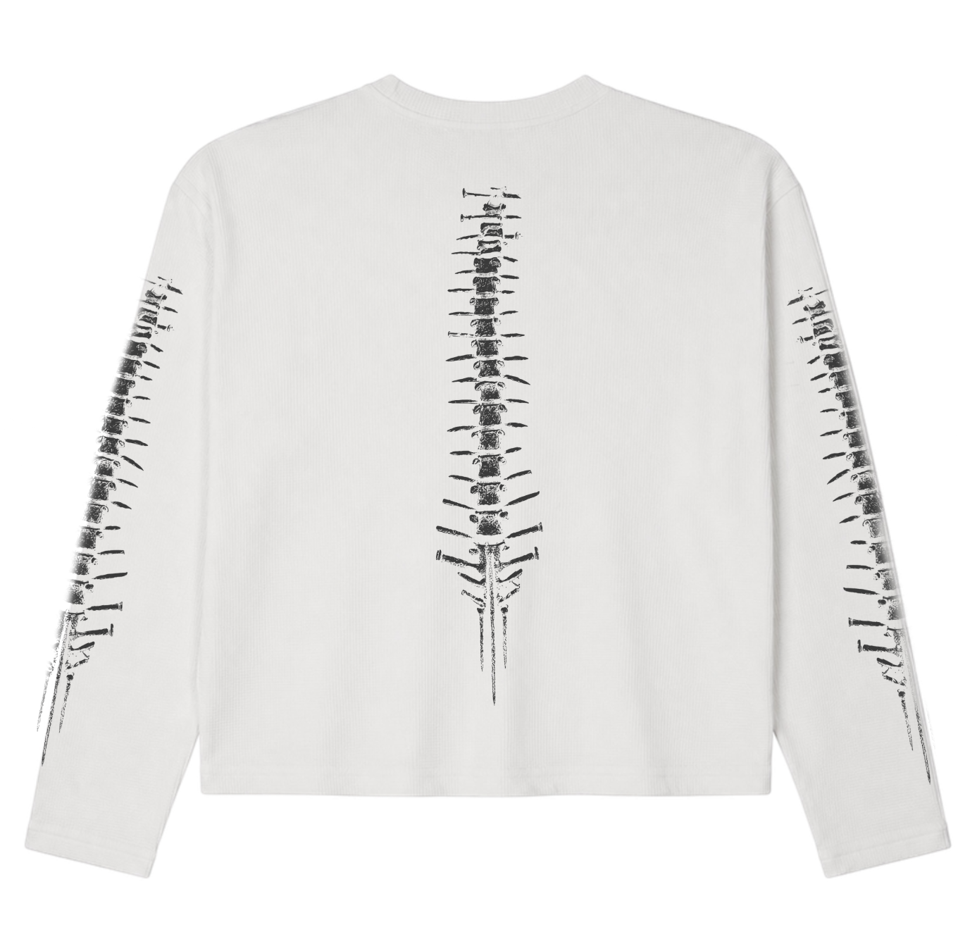 White Spine Waffle Long Sleeve