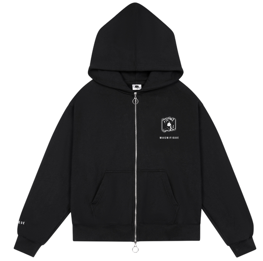 BLACK SIGNATURE ZIP UP
