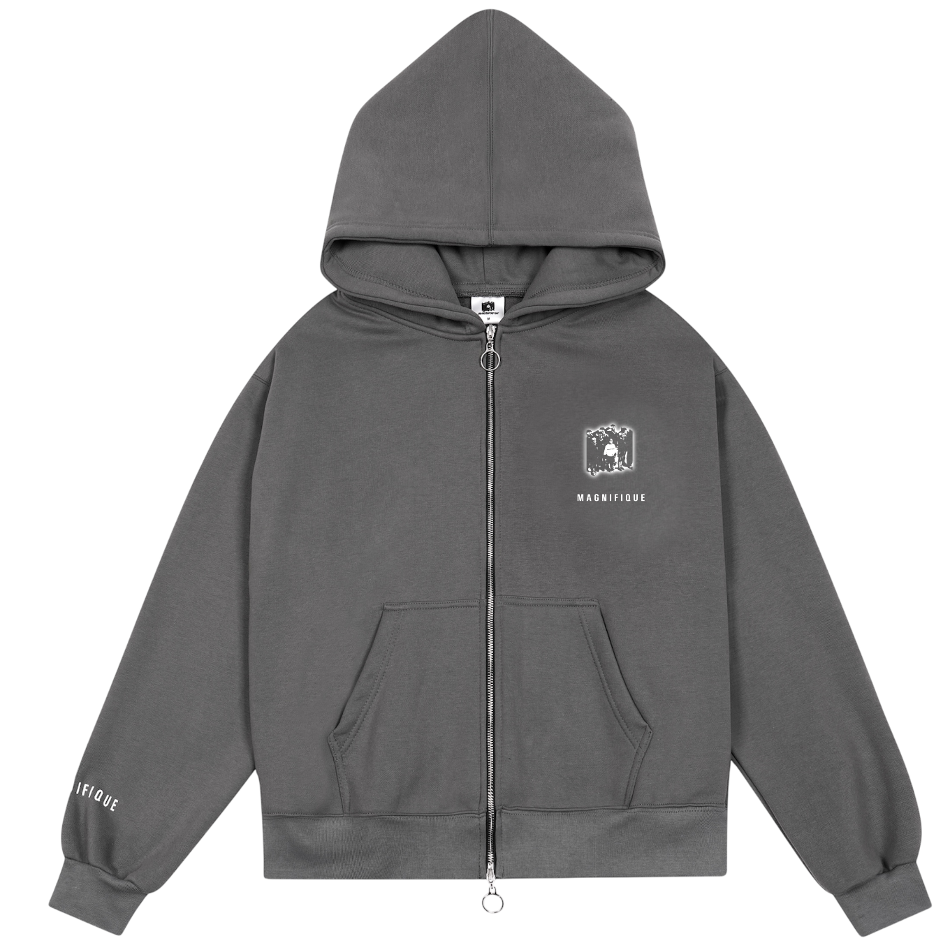 GREY SIGNATURE ZIP UP