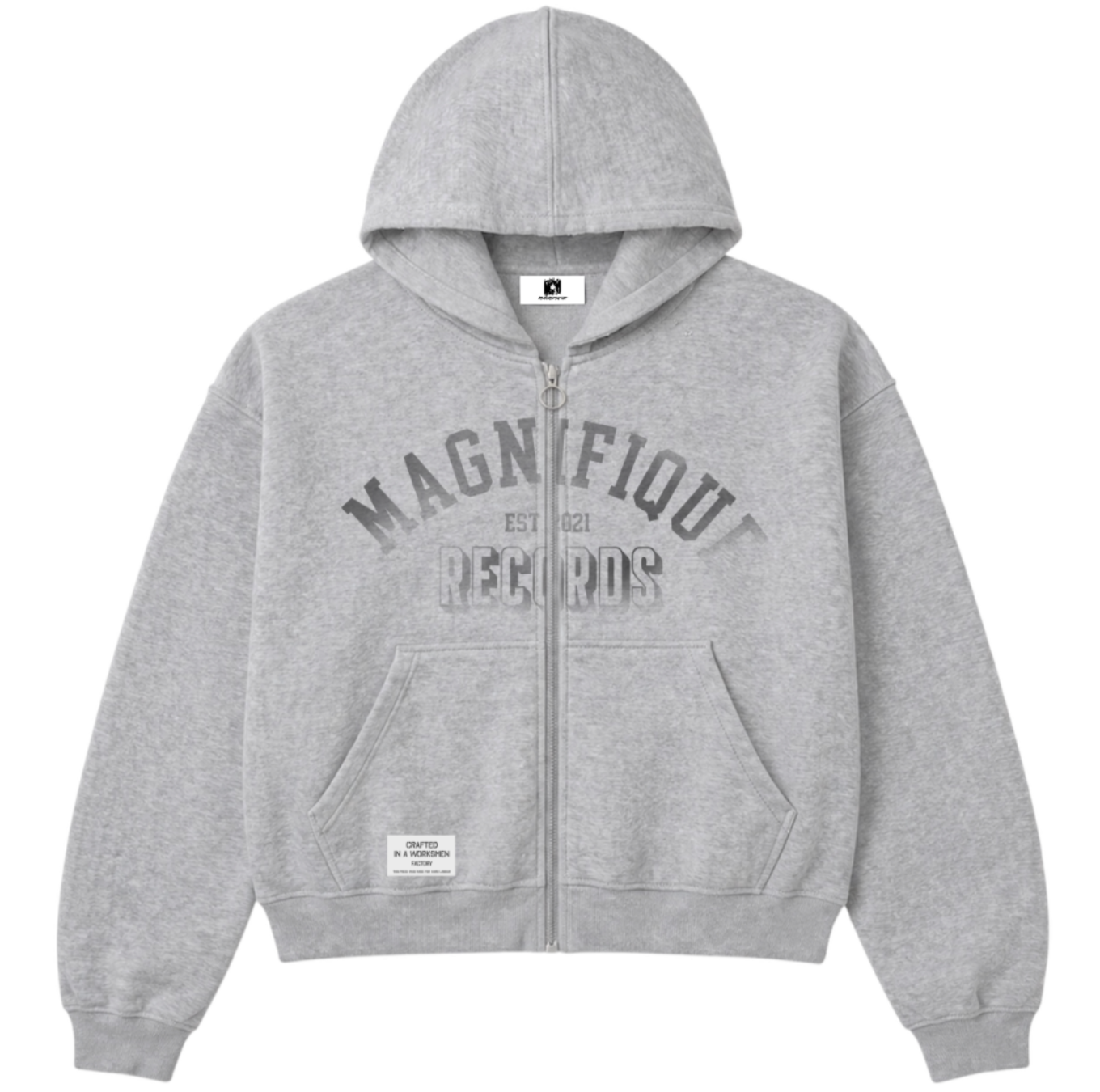 Records Grey Zip Up