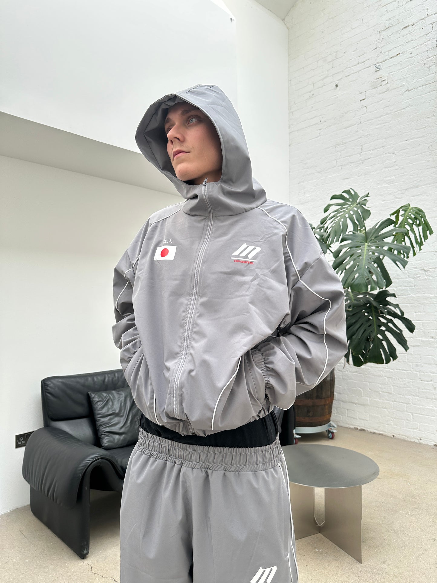 Grey Japan Windbreaker