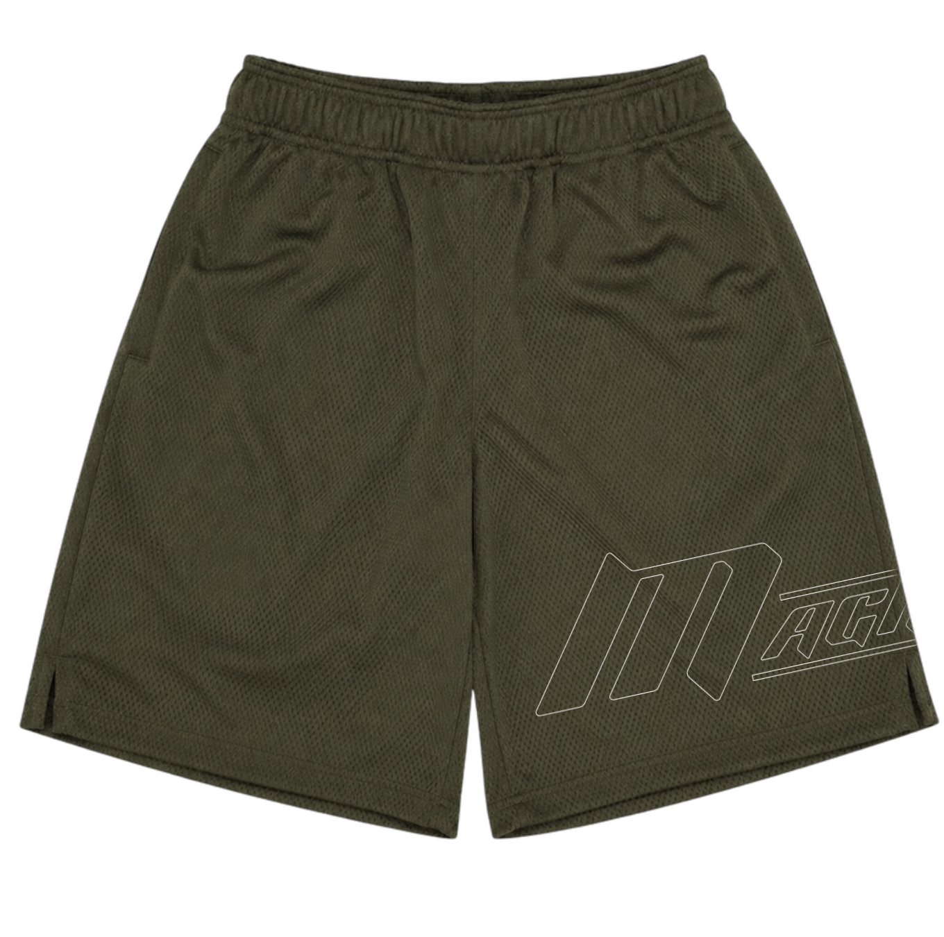 OLIVE MESH SHORTS