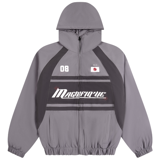 GREY WATERPROOF TRACK JACKET