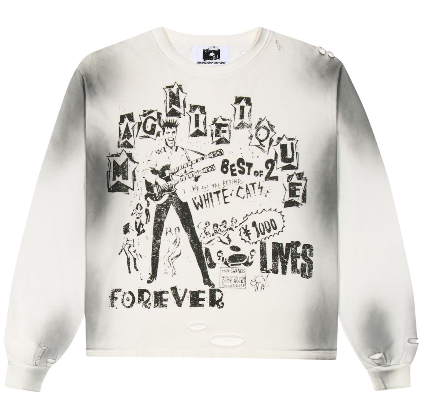 DISTRESSED LIVES FOREVER LONG SLEEVE